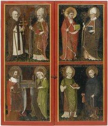 Anthony the Abbot and Erhard of Regensburg, Sixtus II and Servatius, Henry II and Cunigunde, Saint Nicholas and Leonard (c. 1448)
