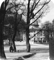 Kajetanerplatz and the Hohensalzburg Fortress, Salzburg, Austria, c1900