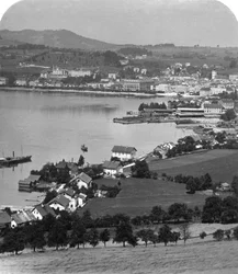 The Lakefront at Gmunden, Salzkammergut, Austria, c1900s