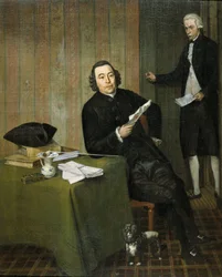 Wernerus Köhne, Notary of Haarlem, with his Clerk Jan Bosch