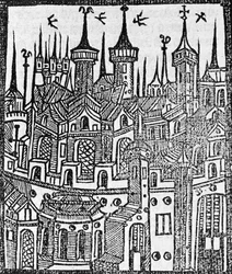 Woodcut from The Chronicle of Englonde