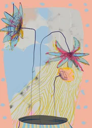 Abstract Pastel Flowers