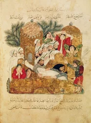 Burial of a plague victim, from 