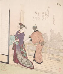 Scene on the Veranda of a Teahouse