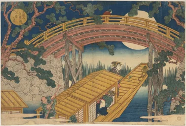 Moonlight View of Suihiro Bridge, Tempozan