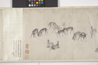 One-Hundred Donkeys Transporting Grain, Handscroll, c.1700