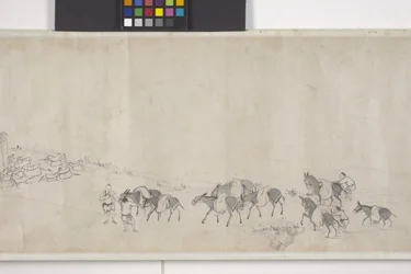 One-Hundred Donkeys Transporting Grain, Handscroll, c.1700