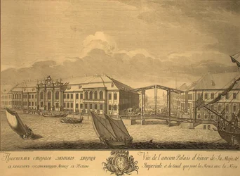 View of the Second Winter Palace with the Canal Linking the Moika with the Neva