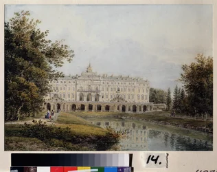 View of the Constantine Palace in Strelna near St Petersburg