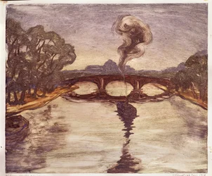 A Boat on the Seine, 1914