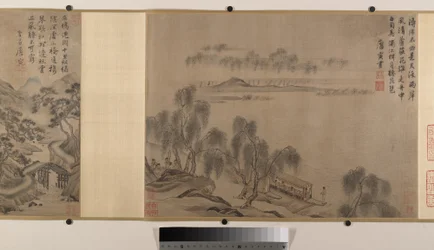 Landscapes (Eight Album Leaves Mounted as a Handscroll)