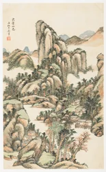 Mountain Color on Mount Liangchang, from an album of 12 leaves