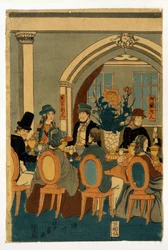 Banquet of five nations (Yokohama Club), active 1850-1870