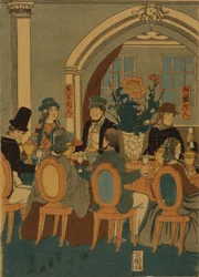 Banquet of Five Nations at the Yokohama Club, 1861