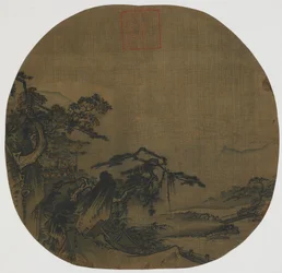 Landscape: Pavilions on a Mountain Side, a Stream Below, Ming Dynasty, 16th century