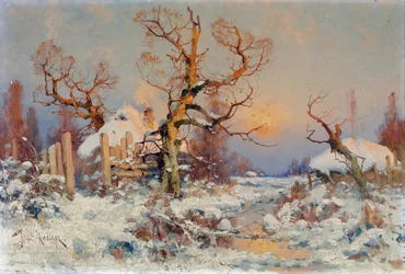 Winter Landscape in the Evening Sun
