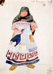 Costume sketch for innkeeper