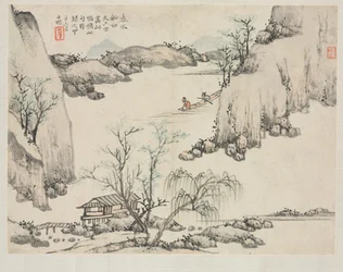 Landscape Album in Various Styles: Boating in Spring Water