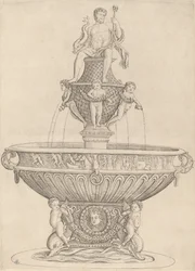 Fountain with Statue of Neptune