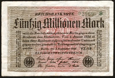 50 Million Mark Banknote, Germany