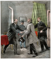 Alfred Dreyfus with his lawyers