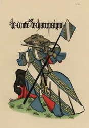 Count of Champagne, with standard
