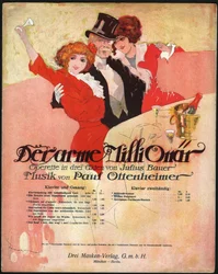 Elegant Man Surrounds Pretty Women in the Belle Epoque, circa 1913 (illustration)
