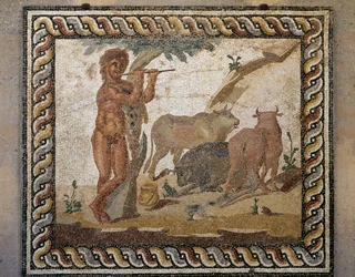 Flute Player and Oxen