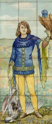 Interior view, tile panel, painter Furcy Ernest Tondeur, executed by Boch Frères La Louvière