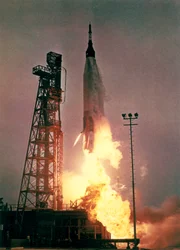 Launch of the Atlas Rocket That Carried Astronaut John Glenn into Orbit