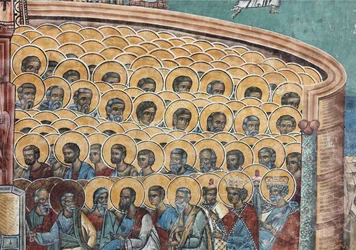 Voronet Monastery, The Church (Exterior, Mural Paintings, West Side) (Detail)