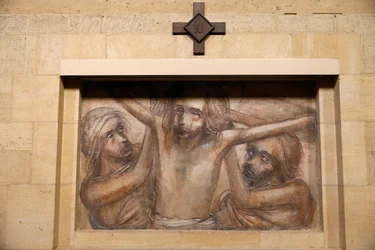 Orval Trappist Abbey, Belgium. Church. Way of the Cross. 11th Station
