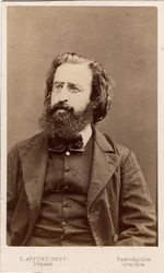 Paris Commune (1871): Portrait of Theophile Ferre (1846-1871) Member of the Commune. Photography Appert. Dim. 10.5x6.3 cm