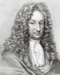 Portrait of Gottfried Wilhelm von Leibniz (1646-1716), German mathematician, philosopher and scientist, engraving