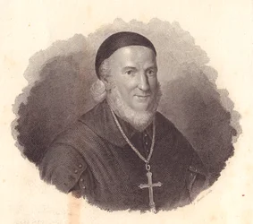 Portrait of Italian Bishop Adeodato Turchi, copper engraving by G Guzzi from painting by Francesco Vicira