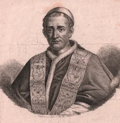 Portrait of Pope Gregory XVI (1765-1846), etching and burin, from live drawing, Rome, February 5