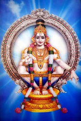 Shiva Hindu Temple. Picture of Hindu God Vishnu. Dubai, United Arab Emirates.