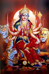 Shiva Hindu Temple. Picture of Hindu Goddess Durga