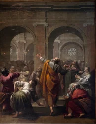 The Descent of the Holy Spirit, May 1634 by Jacques Blanchard. Cathedrale Notre Dame de Paris