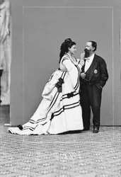 Vittorio Emanuele II with Rosa Vercellana, Countess of Mirafiori