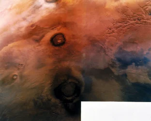 Volcanoes on the Surface of the Planet Mars