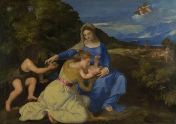 The Virgin and Child with the Infant Saint John and a Female Saint or Donor (