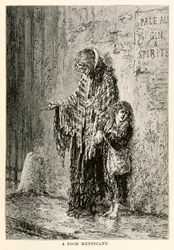 A poor mendicant, from Around the World in Eighty Days by Jules Verne