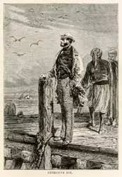 Detective Fix, from Around the World in Eighty Days by Jules Verne (1828-1905), engraved by Louis Dumont (b. 1822), 1873