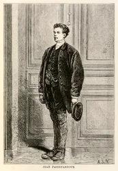 Jean Passepartout, from Around the World in Eighty Days by Jules Verne (1828-1905), engraved by Louis Dumont (b. 1822), 1873