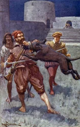 The Sailor Threw Up His Left Hand to Ward Off the Attack