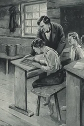 Abraham Lincoln learns to write