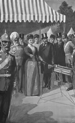 The Princess of Wales Firing the First Shot at Bisley, July 12, 1890