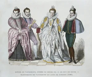 Louise of Lorraine-Vaudemont, wife of Henri III, Duke of Guise, Marguerite of Vaudemont and Anne of Joyeuse
