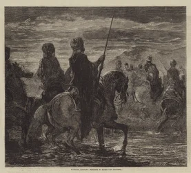 Turkish Cavalry fording a River